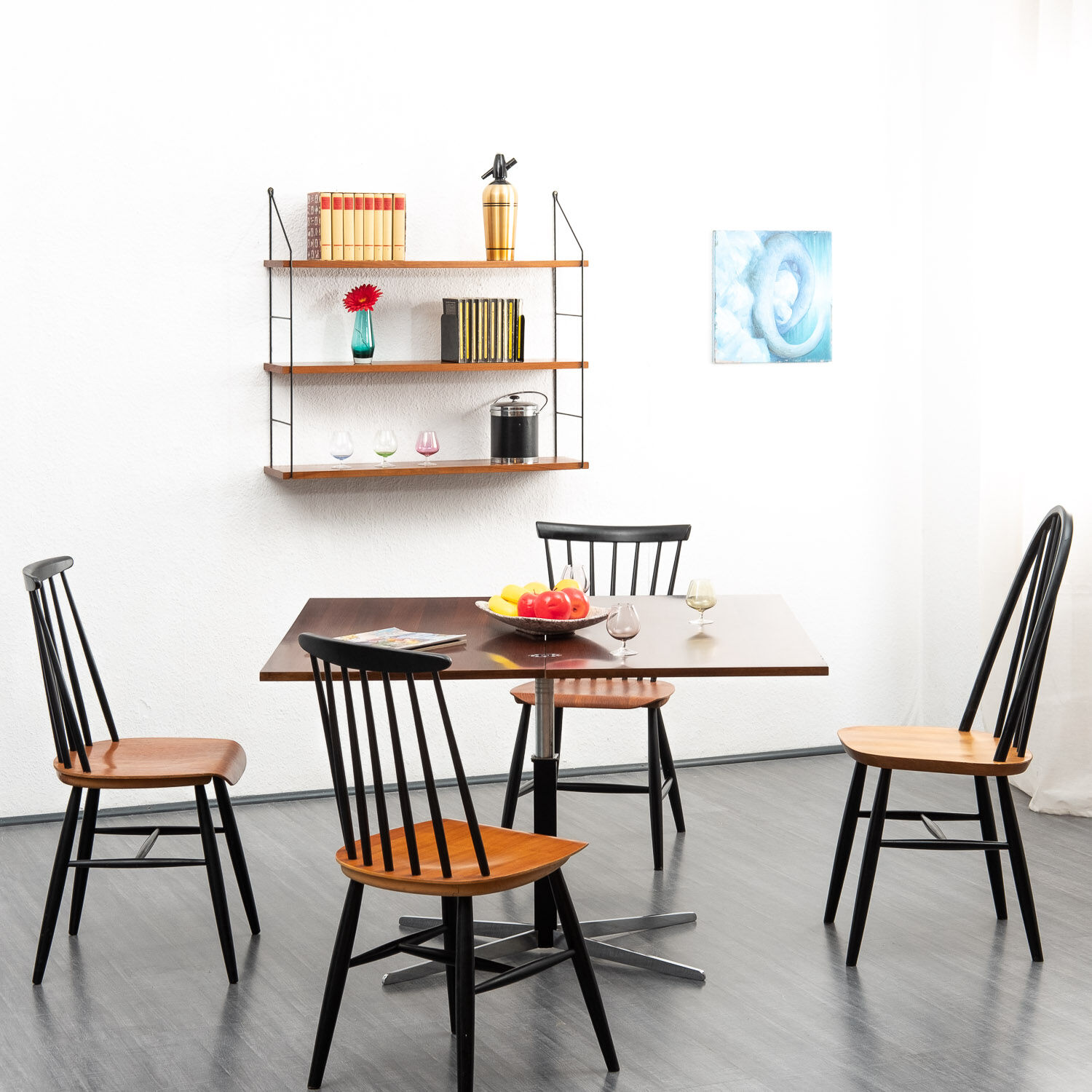 Wall shelf, dark teak 60