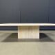 Rectangular travertine coffee table from the 1970s, Italy.