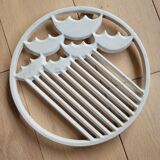 White glazed cast iron trifle