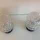 Paire de lampes de chevet en verre structuré / vintage années 60-70