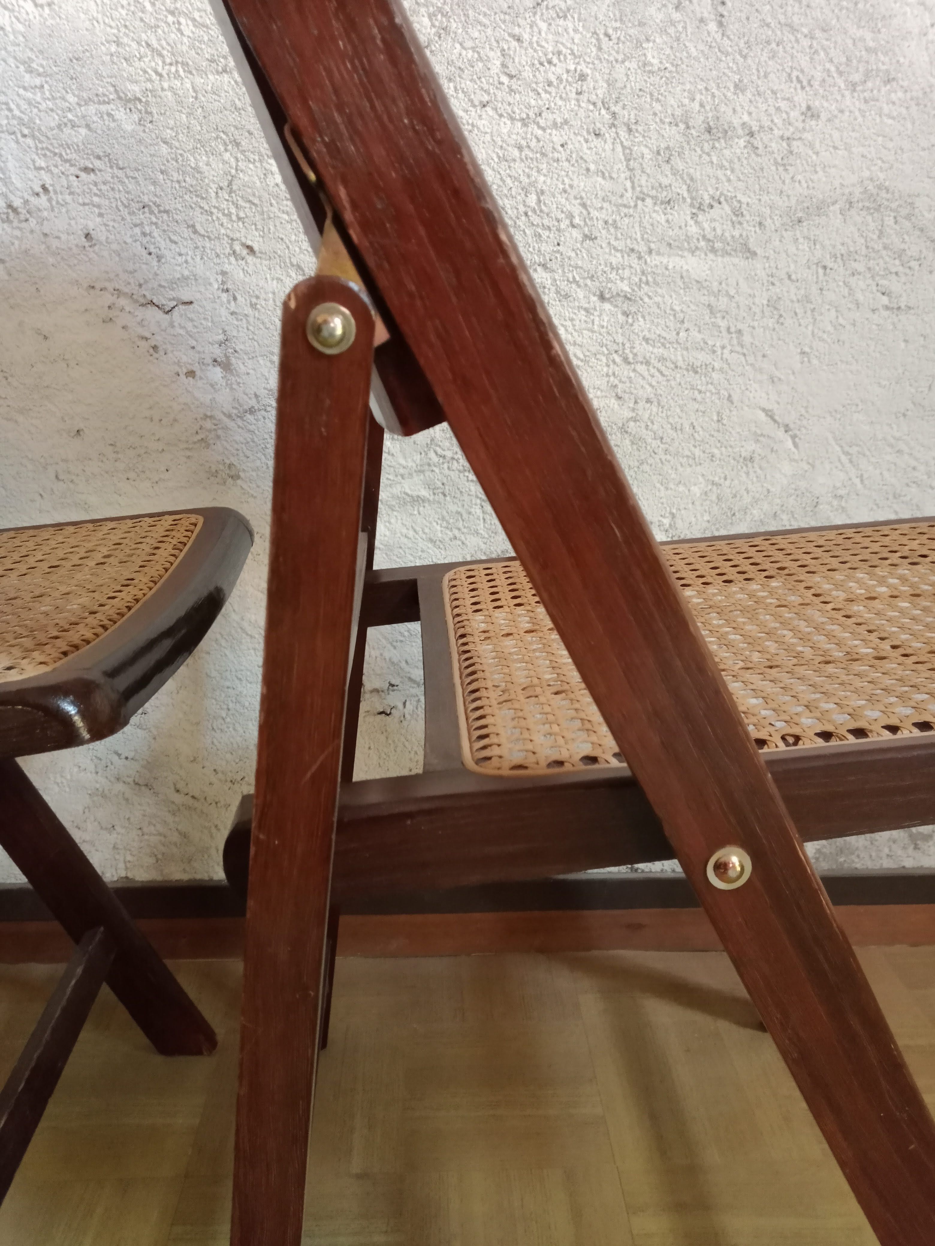 70s folding chairs canning chairs set of four