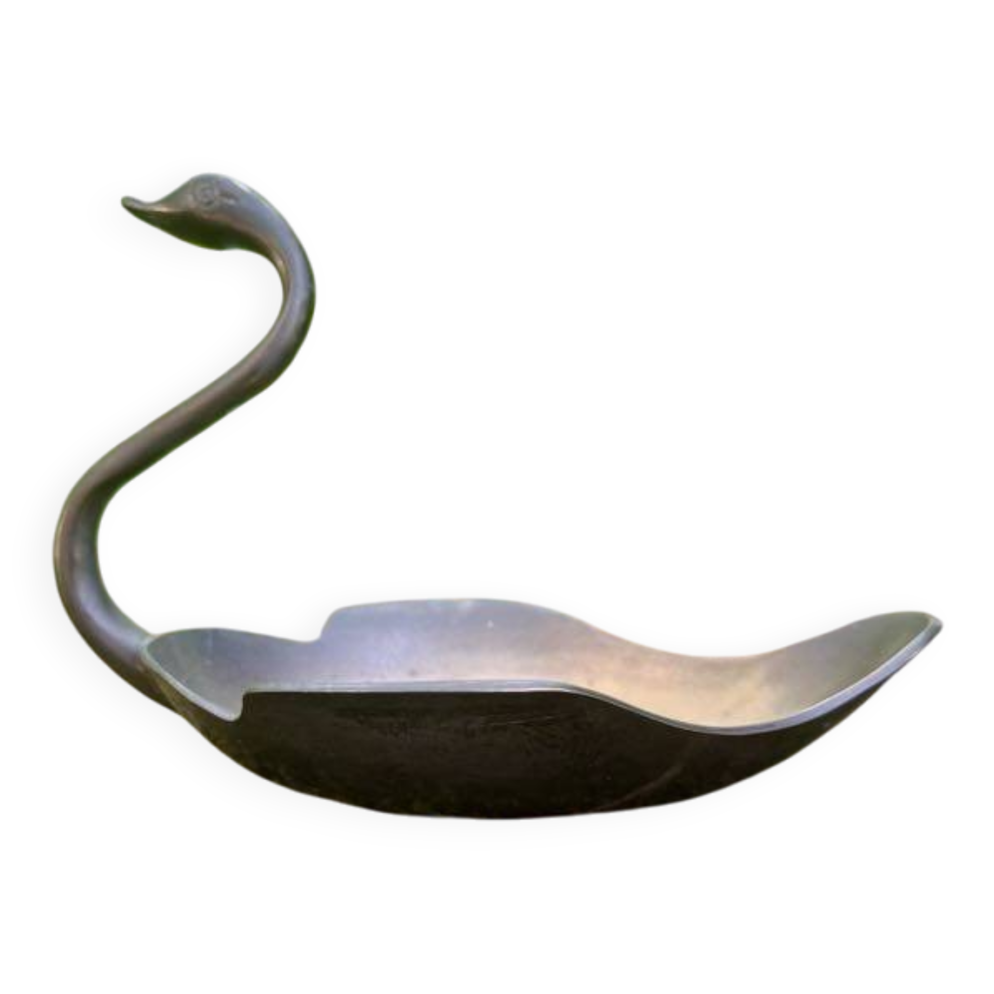 Brass swan pocket emptier