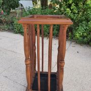 Vintage wooden umbrella holder