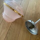Pink glass pendant light
