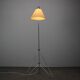 Lampadaire girafe Napako des années 1960 en chrome par Josef Hůrka avec abat-jour en parchemin fait main