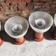 Lot de 4 suspensions industrielles en acier et polycarbonate