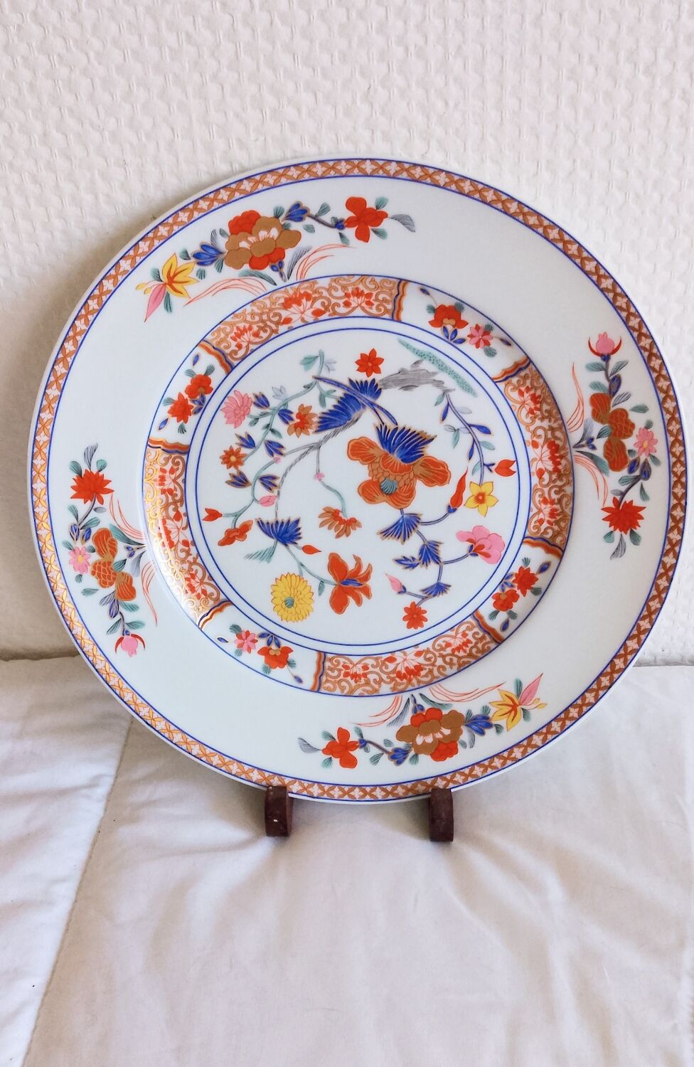 Limoges porcelain plate by Bernardaud Pondicherry.