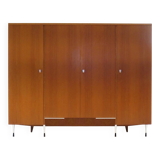 Large vintage 4-door mid century modern Italian style design wardrobe, 1960