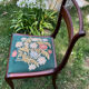 Chaise bois tapisserie vintage