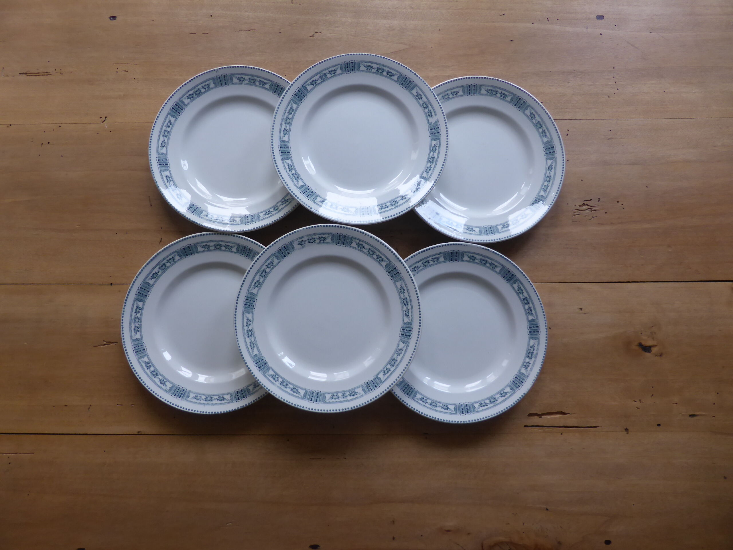 6 flat plates in iron earth Moulin des Loups model Pasteur