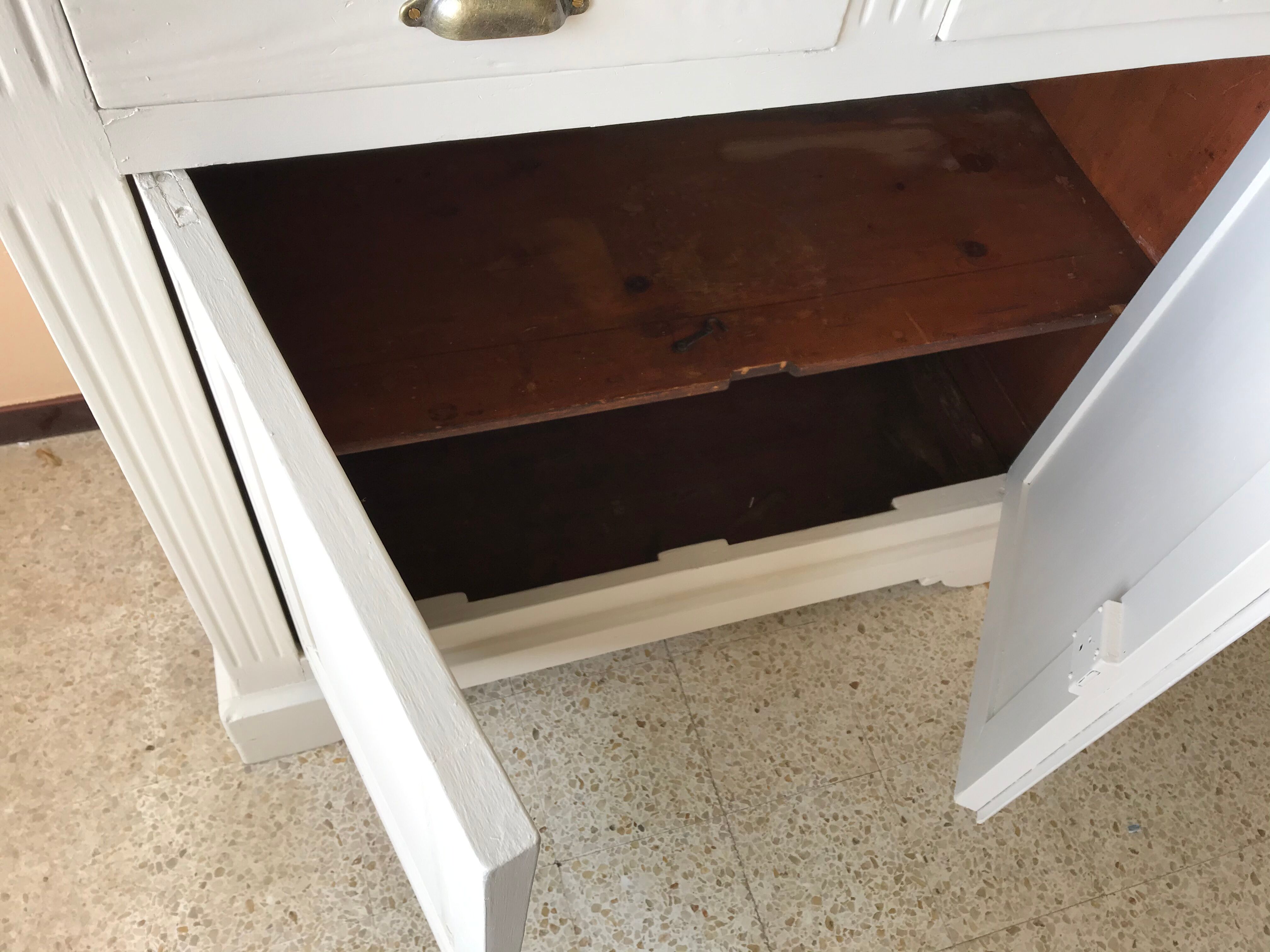 Old off-white skated buffet