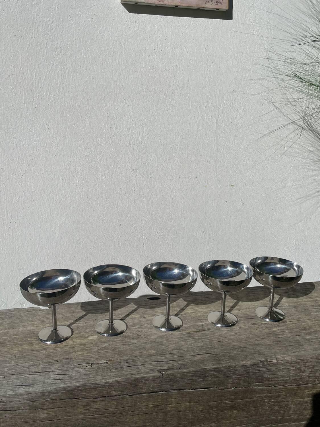 5 stainless steel cups