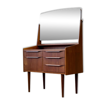 Table de dressing en teck, Danemark, années 1960-70, vintage, moderne du milieu du siècle
