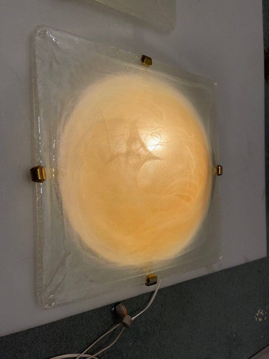 Murano Glass Flushmounts Set of 2