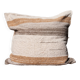 Hand-woven recycled cotton pouf cover - beige