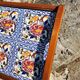 Large Gien peony platter