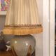Grey glazed ceramic lamp with gold leaf by Louis Drimmer.