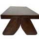 Vintage Coffee Table Wengé Brutalist Postmodern 70's Design