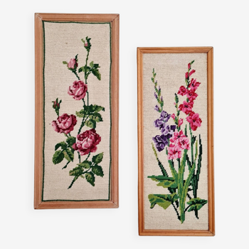 Pair canvas - floral patterns