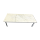 Vintage white marble coffee table, 1960s