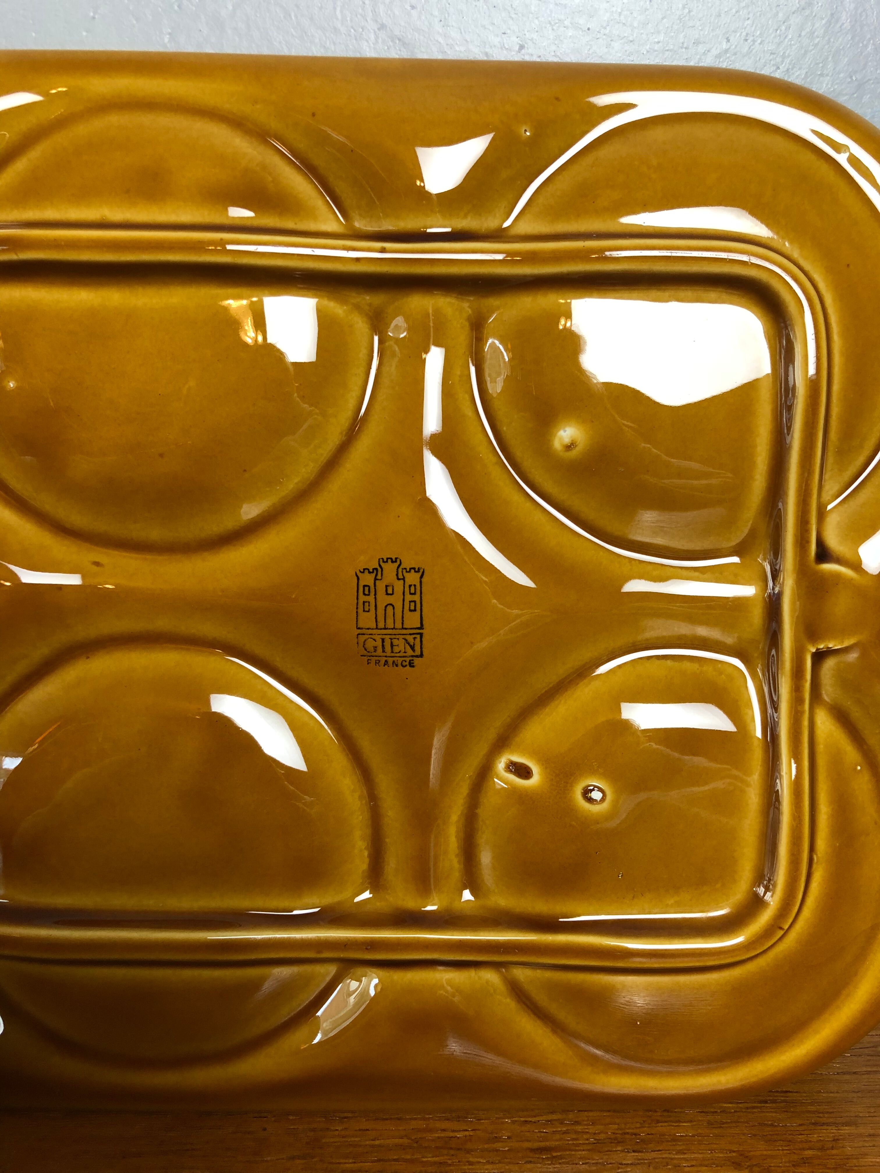 Vintage ceramic aperitif tray Gien