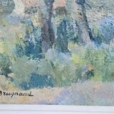 Armand Brugnaud - Oil on Panel Rousset Seen from the Lavender Fields