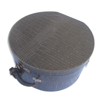 Boite à chapeaux années 50 style croco