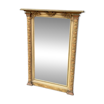 Painted wooden mirror.