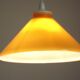 French Vintage Retro Ceiling Light With Round Mustard Yellow Glass Shade