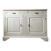 Grand buffet art déco en chêne grège