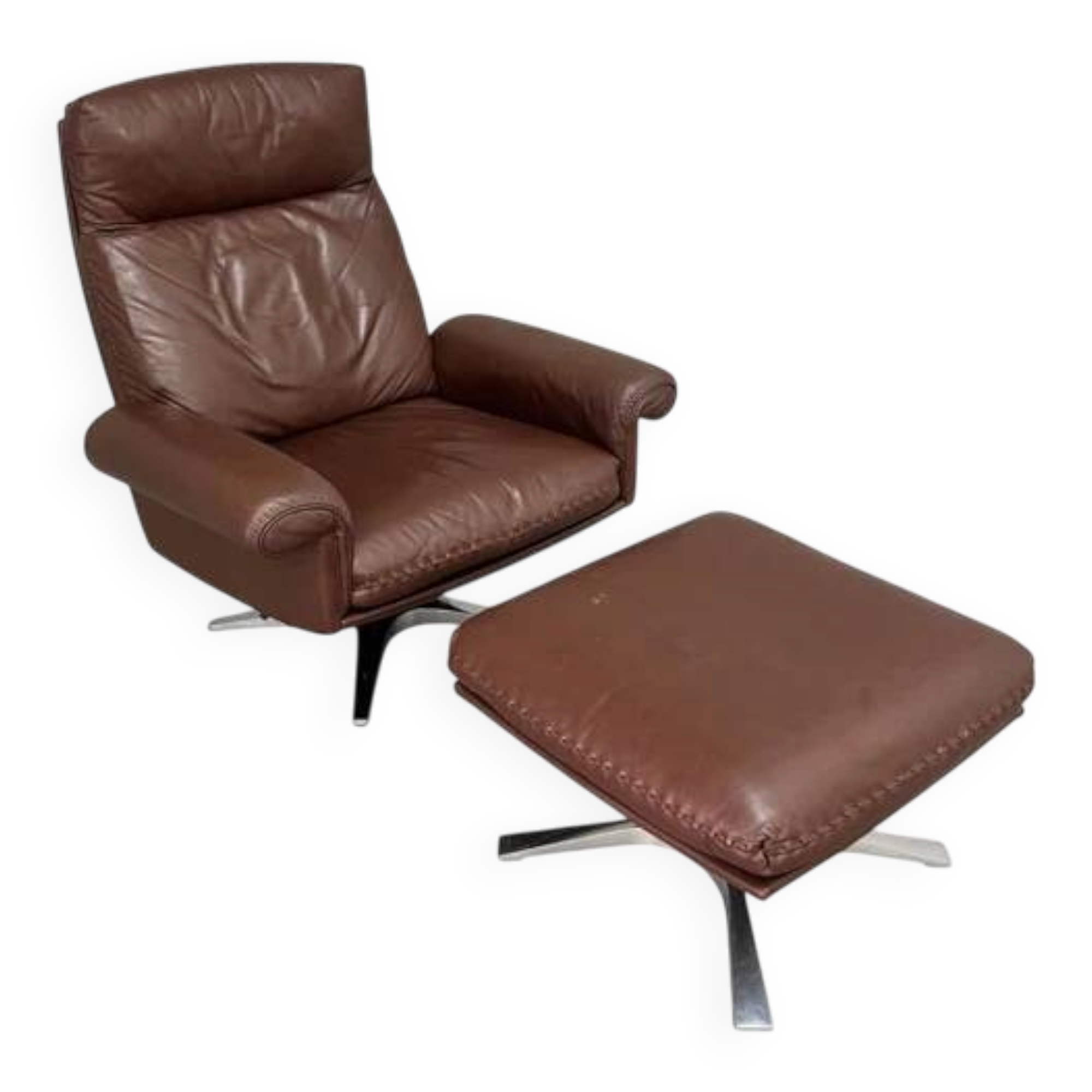 De Sede DS31 lounge chair with ottoman, Switzerland 1970s