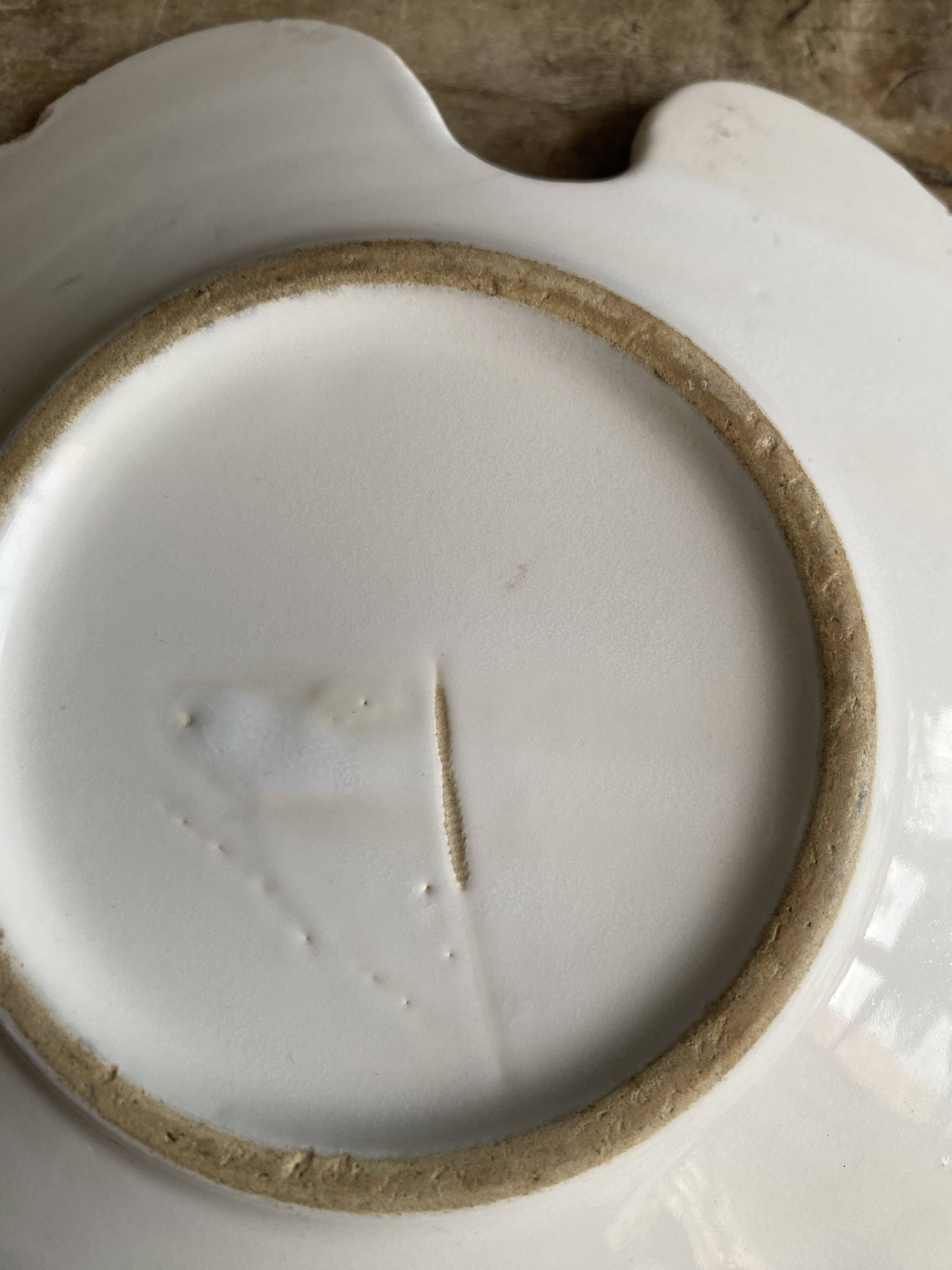 Vallauris Vintage Catchall – Palette Shape – Blue & White – 1950s/60s