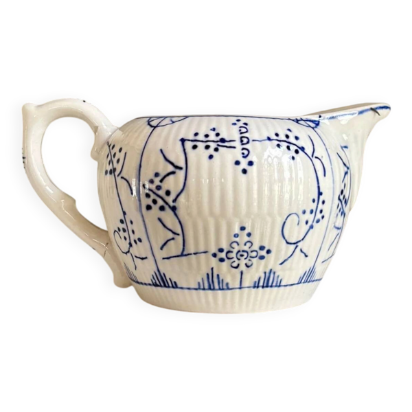 Pot à lait Boch La Louvière en faïence émaillée bleue, service ''Copenhague'' - années 1920-30