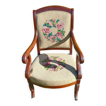 Fauteuil cabriolet d'époque Restauration / XIXe siècle