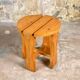 70s pine stool