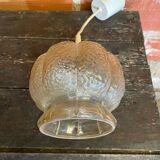 Vintage Transparent Moulded Glass Suspension #D444
