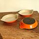 Plat Le Creuset orange vintage 1970 lot x 3