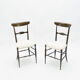 Set of 4 chairs Campanino Chiavari walnut by Fratelli Levaggi 1950