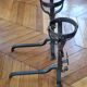 Pair of wrought iron andirons by Landier from the 17th century.