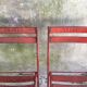 Pair of metal folding chairs Drancy - vintage 1950s
