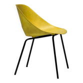 Chaise tulipe en fibre de verre jaune de Pierre Guariche pour Steiner, années 1950