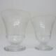 9 old glasses engraved with leaf decoration