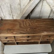 Old Furniture Workshop Hanging 3 Lockers + 6 Drawers Vintage Wood