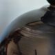 Vintage Pierrot ceramic lamp base.
