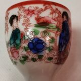 Rare 4 Antique Egg Holders / Egg Cups, Japanese, hand-painted porcelain