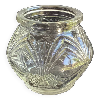 Pot en verre ancien BANNIER