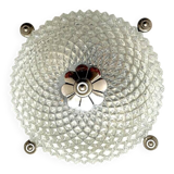 Glass round flush mount ceiling or wall light