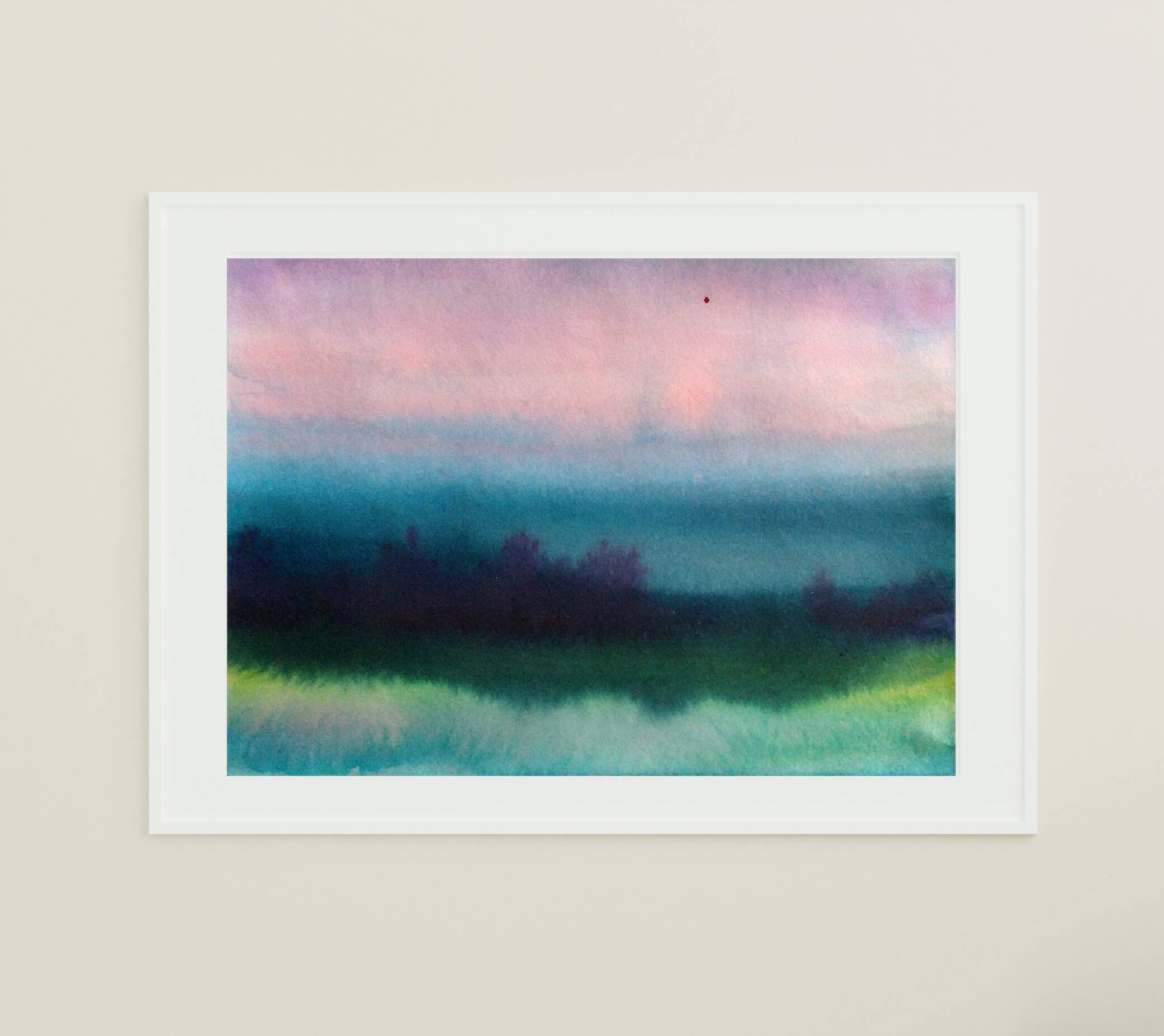 Ink landscape Between dog and wolf 5