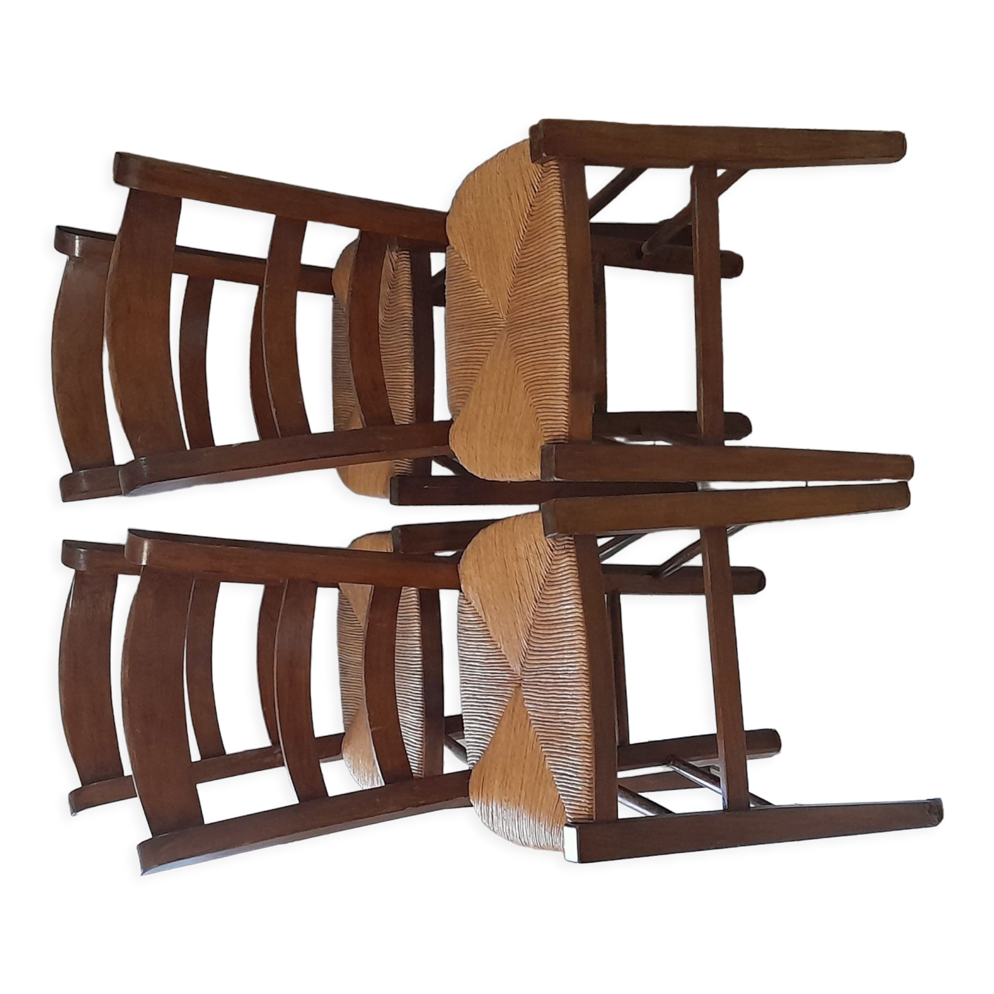 4 chaises assise paille