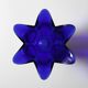 Cobalt Blue Vintage Glass Vase / Mid-century Tulip Flower Vase. Portugal